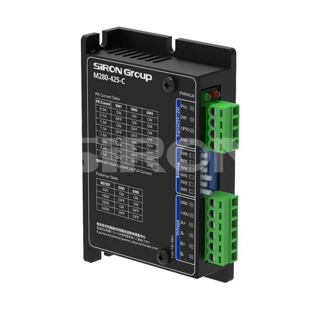 SiRON M280-425/542/556/860-C シリーズ 2 相オープンループ デジタル ステッピング ドライバー